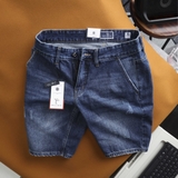 Quần short jean Dusty Tailor xanh đậm túi xéo