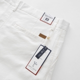 Quần short kaki Dusty Tailor trắng wash mềm