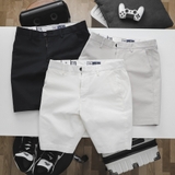 Quần short kaki Dusty Tailor trắng wash mềm