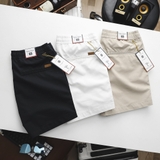 Quần short kaki dây rút Dusty Tailor 6" bò kem