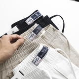 Quần short kaki dây rút Dusty Tailor 6" bò kem