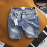 Quần short jean Dusty Tailor wash 2 màu in đôi dép