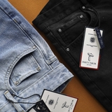 Quần short jean Dusty Tailor wash 2 màu in đôi dép