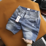 Quần short jean Dusty Tailor wash 2 màu in đôi dép