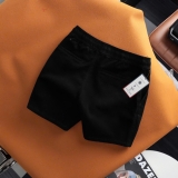 Quần short kaki dây rút 6" Dusty Tailor đen