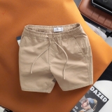 Quần short kaki dây rút Dusty Tailor 6" bò kem