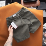 Quần short kaki dây rút  Dusty Tailor màu rêu