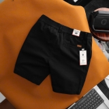 Quần short kaki Dusty Tailor lưng thun màu đen