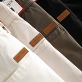Quần short kaki lưng thun Dusty Tailor màu trắng