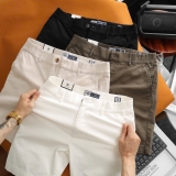 Quần short kaki lưng thun Dusty Tailor màu trắng