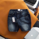 Quần short jean nam Dusty Tailor xanh basic