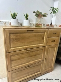 Tủ Giày Dép Thông Minh Gỗ Sồi Mỹ 1m2