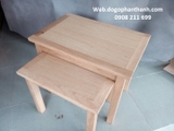 Bộ 2 bàn Nest gỗ sồi mỹ