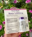 Viên ngậm Natrol Biotin Beauty 5000mcg Extra Strength (250 viên) - MADE IN USA.