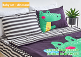 Bộ chăn ga gối Everon Baby set - dinosaur