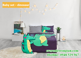 Bộ chăn ga gối Everon Baby set - dinosaur