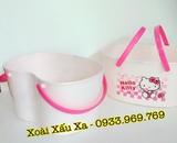 GIỎ NHỰA XÁCH 2 QUAI HELLO KITTY