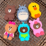 MÓC KHOÁ VÍ DÂY KÉO SILICONE LINE FRIENDS