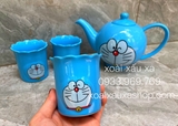 BỘ ẤM + 3 TÁCH TRÀ SỨ ĐORAEMON