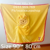 MỀN BÔNG GẤU POOH GẤP GỌN CÓ QUAI XÁCH