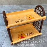 KỆ NHỰA 2 TẦNG MINI GẤU POOH, RILAKKUMA, ĐORAEMON