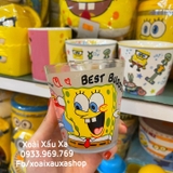 LY THUỶ TINH HOẠT HÌNH BỌT BIỂN SPONGEBOB (dvt: 1 cái)