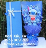 BÓ HOA HỒNG GẤU BÔNG STITCH