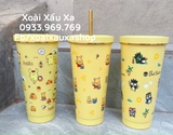 LY INOX GIỮ NHIỆT KÈM ỐNG HÚT POOH-MELODY