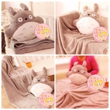 MỀN + GỐI + DẤU TAY GIỮ ẤM 3IN1 GẤU BÔNG TOTORO 90cm*80cm