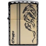 Zippo Rồng Nhật 2 mặt mạ vàng