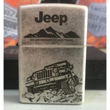 Zippo xe Jeep bạc