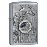 Hộp quẹt zippo Joined Forces đắp nổi lính mỹ