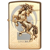 Zippo Unicorn mạ vàng