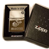 Zippo khắc logo huy hiệu Marines