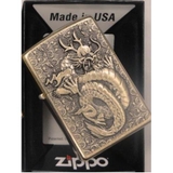 zippo Mỹ đắp rồng nổi