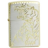 Zippo hổ bạc mạ vàng