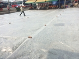 nilon lót sàn đổ bê tông tại khu công nghiệp