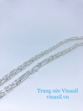 Dây chuyền bạc nam 2 cây 2