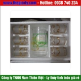 Bộ bình ly thủy tinh  Vuông 05
