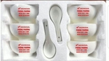 Bộ 6 Chén Sứ và Muỗng Giá Rẻ In Logo