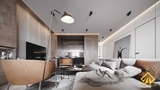 Dự án thiết kế căn hộ 1 phòng ngủ với tone trắng nhẹ
