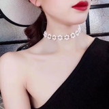 Chuỗi vòng cổ Ngọc trai Tự nhiên Cao cấp Choker - Chuỗi kết chùm hoa - SEVENLOVE PEARL (3-5ly) - CTJ1405A