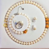 Bộ trang sức Ngọc trai Thiên nhiên Cao cấp 4M - Chuỗi đơn - PEARL AGATE - CTJ2720 + Tặng phụ kiện