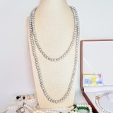Vòng cổ Ngọc trai Cao cấp Chuỗi đơn dáng dài - SvLong Pearl (8-10ly) - CTJ0603 + Tặng kèm khóa tạo kiểu