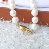 Vòng cổ Ngọc trai nước ngọt Thiên nhiên Cao cấp - Chuỗi đơn tròn Mix đá mã não - Quà tặng Mẹ - NULLAN PEARL (8-9ly) - CTJ1010