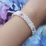 Vòng tay ngọc trai thiên nhiên Cao cấp Chuỗi tết hàng tròn Slim Pearl(3-4ly) - CTJ2313