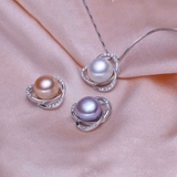 Mặt dây chuyền Ngọc trai nước ngọt Thiên nhiên Cao cấp - Hoa vô hình - INFINITY PEARL (10ly) - CTJ2610