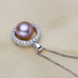 Mặt dây chuyền Ngọc trai nước ngọt Thiên nhiên Cao cấp - Vòng tròn hư không - AGNES PEARL (9-10ly) - CTJ2710