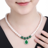 Vòng cổ ngọc trai tự nhiên Cao cấp - Quà tặng Bà và Mẹ - GIFT PEARL (8-10ly) - CTJ3012