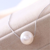 Dây chuyền ngọc trai nước ngọt Thiên nhiên Cao cấp - Mặt tròn đơn - SINGLE PEARL (9-11ly) - CTJ4210